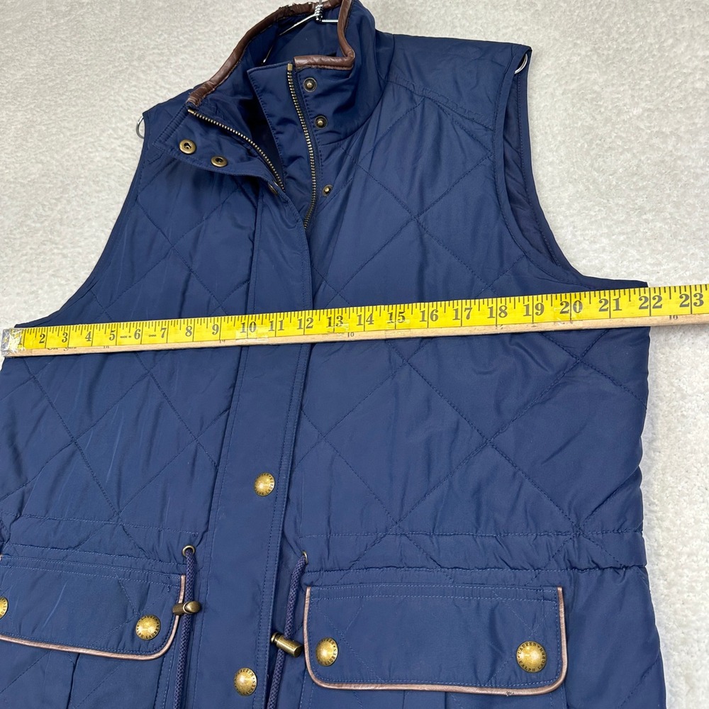 Lauren Ralph Lauren Quilted Vest Blue Snap Zip Women's XL - Picture 10 of 12